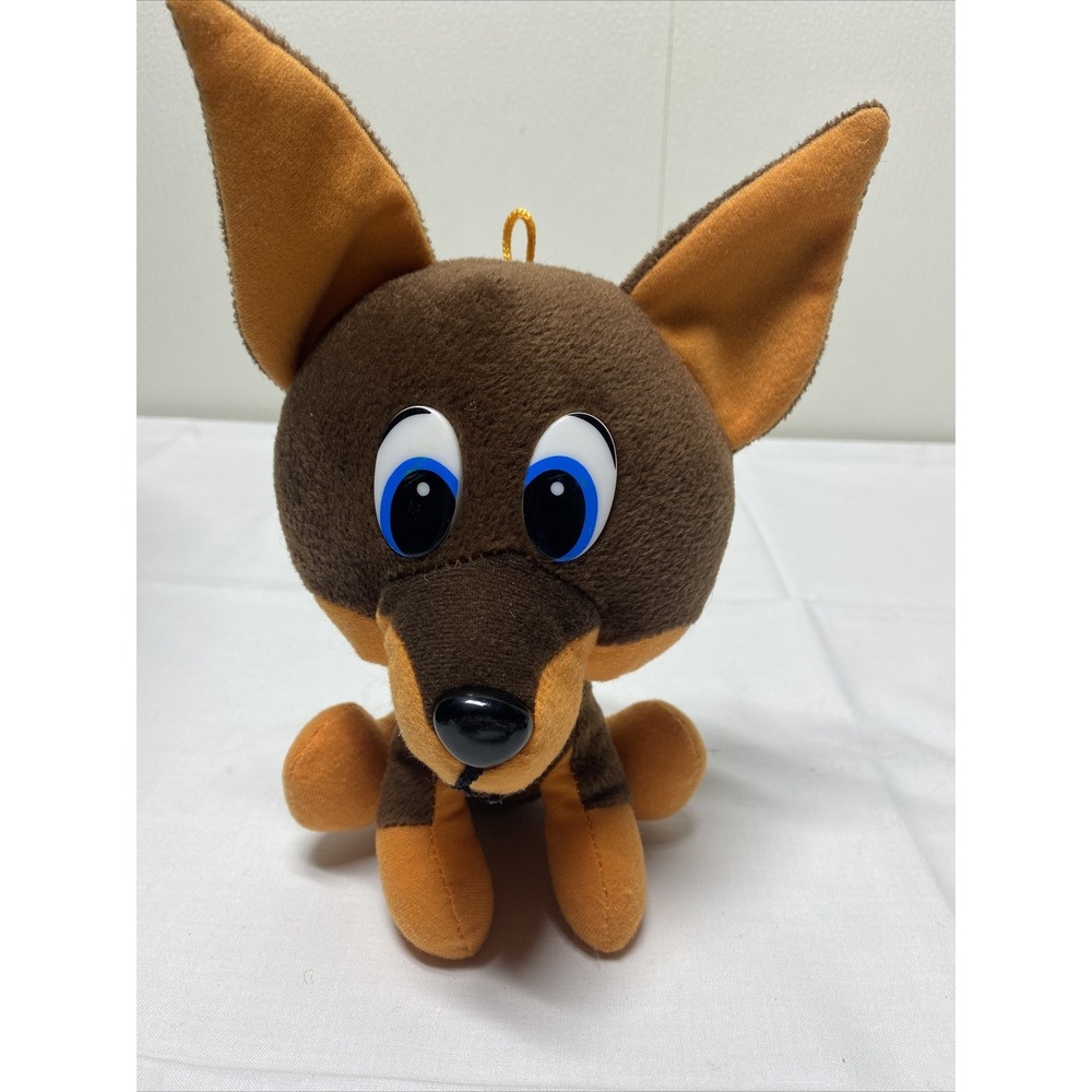 Vintage Classic Toy Co Puppy Dog 8" Plush Stuffed Animal Toy brown Pointy ears